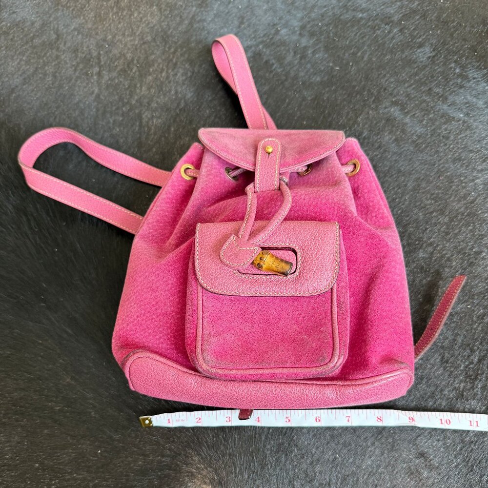 Gucci Bamboo Suede Backpack - Picture 8 of 10